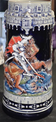 Vintage german stoneware beer - stoneware,